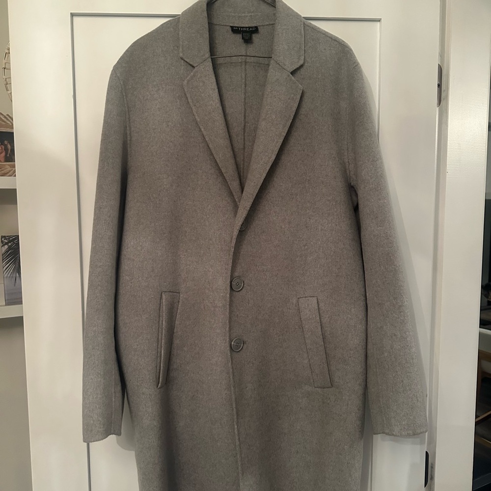 Topman Light Gray Men's Trench Coat